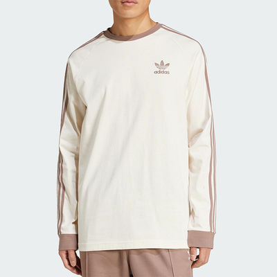 Adidas/阿迪达斯正品三叶草男士经典条纹圆领长袖T恤JN7022