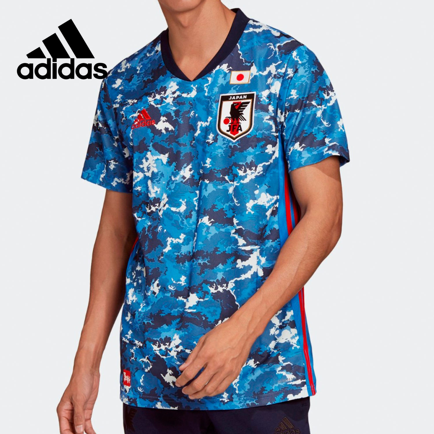 Adidas/阿迪达斯运动日本国家队主场球迷版男短袖T恤球衣 ED7350