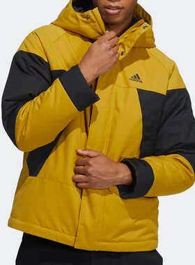 Adidas/阿迪达斯正品休闲男女时尚潮流运动保暖连帽羽绒服 H23091