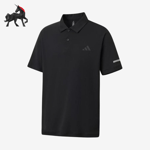 Adidas/阿迪达斯正品新款男黑色时尚简约短袖Polo衫KX2745