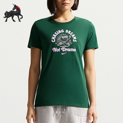 Nike/耐克正品Sportswear Club女士复古圆领短袖T恤IV3243-327