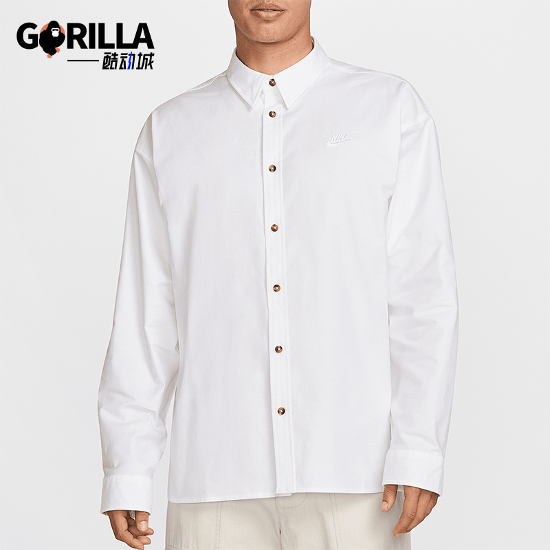 Nike/耐克正品2025春季新款男士简约翻领透气衬衫HM9591-100