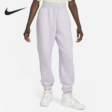 Nike/耐克官方正品女子舒适系带针织运动休闲束脚长裤 DQ5888-530