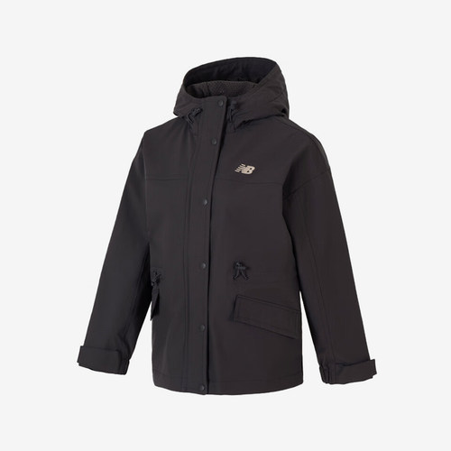 New Balance/NB正品新款女子防风梭织连帽夹克外套AWJ51365-BLK