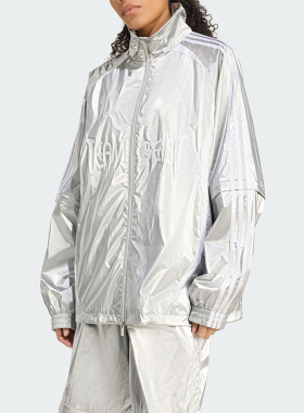 Adidas/阿迪达斯正品2025夏季款女士运动梭织亮泽感外套KE9784