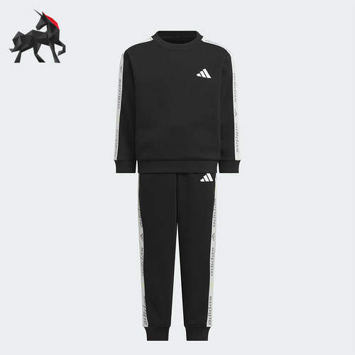 Adidas/阿迪达斯正品LITTLE FLEECE SET儿童运动加绒套装KR8301