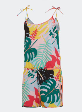 Adidas/阿迪达斯正品女款 JUMPSUIT 时尚花卉图案连体衣 FH7989