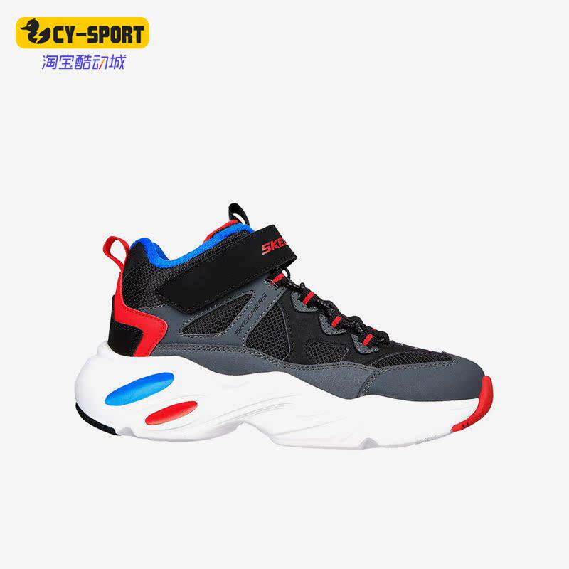 Skechers/斯凯奇正品冬季新款男大童加绒耐磨魔术贴休闲鞋405202L