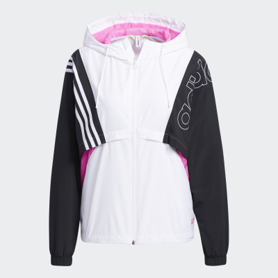 阿迪达斯女子连帽风衣外套