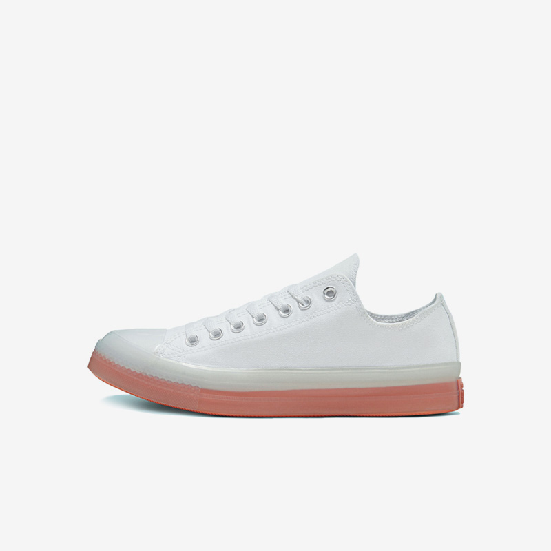 Converse匡威 CX透明果冻底男女高帮休闲帆布鞋板鞋白橙 168569C