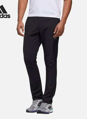 Adidas/阿迪达斯官方正品针织透气男子平口休闲运动长裤CV4831