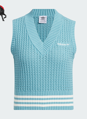 Adidas/阿迪达斯正品三叶草女士复古时尚穿搭针织马甲JD5803