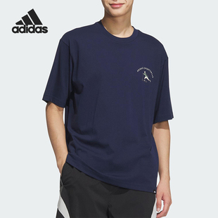款 2025夏季 男士 宽松经典 JL6060 Adidas 户外透气短袖 阿迪达斯正品