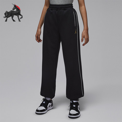 Nike/耐克正品JORDAN大童休闲运动束脚刺绣针织长裤IR8008-010