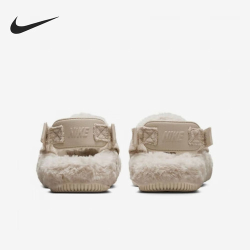 Nike/耐克正品2024冬季新款女士时尚毛绒保暖拖鞋FZ3118-100