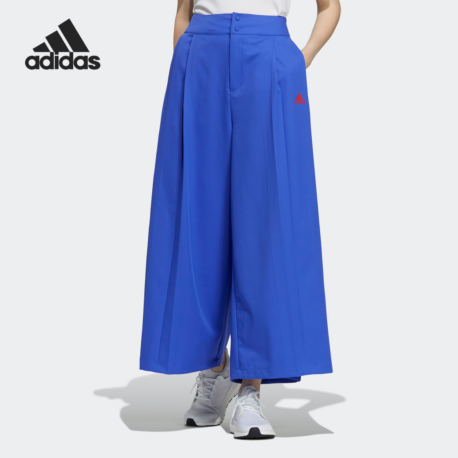Adidas/阿迪达斯正品当季新款女子休闲运动宽松透气阔腿裤H09686
