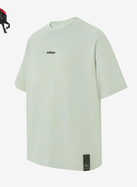 Adidas/阿迪达斯正品新款男女浅绿色透气经典休闲短袖T恤KA2586