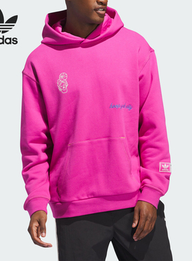 Adidas/阿迪达斯官方正品三叶草情侣款运动连帽卫衣套头衫IT4986