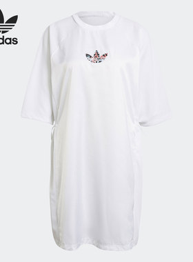 Adidas/阿迪达斯正品TEE DRESS 春季女子三叶草运动连衣裙 GN3115