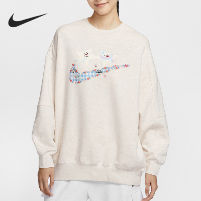 Nike/耐克正品Sportswear女士休闲针织圆领宽松卫衣IO0487-141