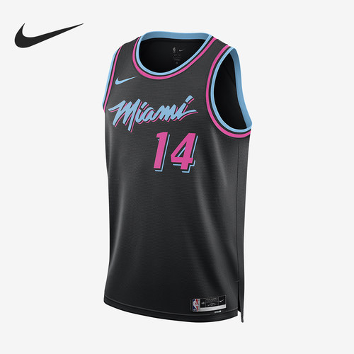 Nike/耐克正品迈阿密热火队男士速干透气经典运动球衣HM5987-014