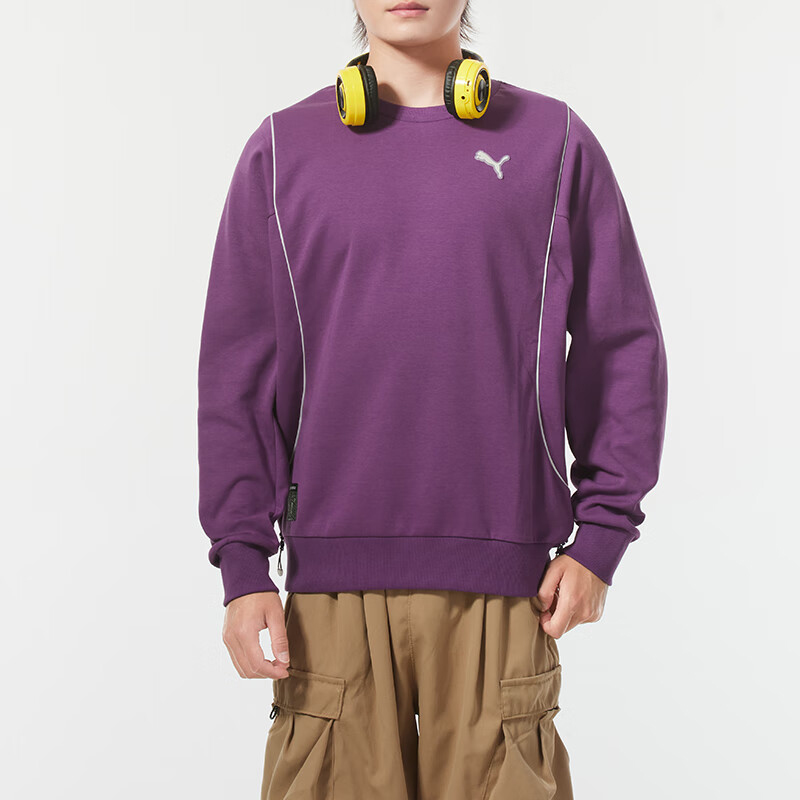 彪马男士简约圆领运动针织卫衣