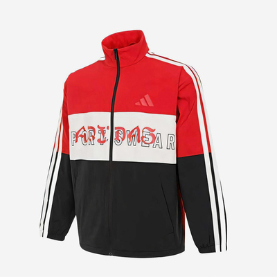 Adidas/阿迪达斯正品2025春季新款男士运动宽松拼接外套KA9750