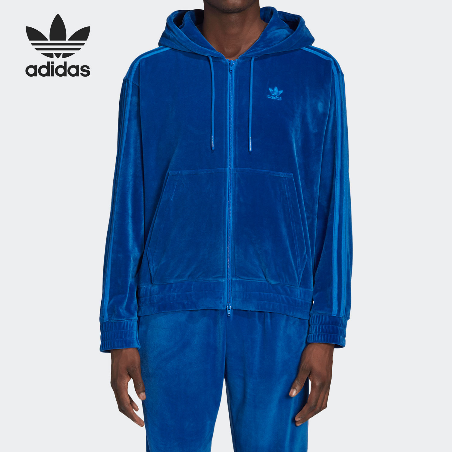 Adidas/阿迪达斯正品三叶草JEREMY SCOTT 男子丝绒夹克H55893