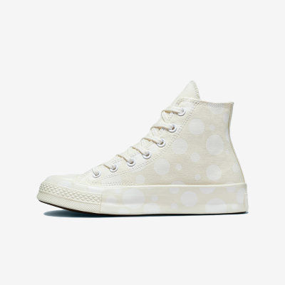 Converse匡威女子白色波点印花高帮舒适运动休闲帆布鞋A01183C
