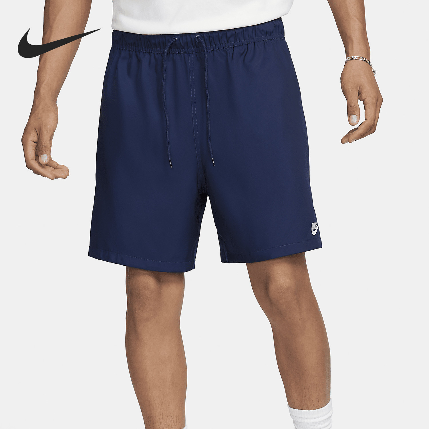 Nike/耐克官方正品舒适秋季款男士运动休闲刺绣短裤FN3308-410