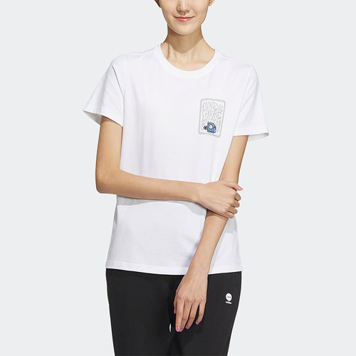 Adidas/阿迪达斯正品春季新款女子休闲透气运动短袖T恤IK6027