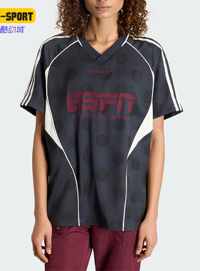 Adidas/阿迪达斯正品三叶草女士透气街头风波点运动短袖T恤KV1189