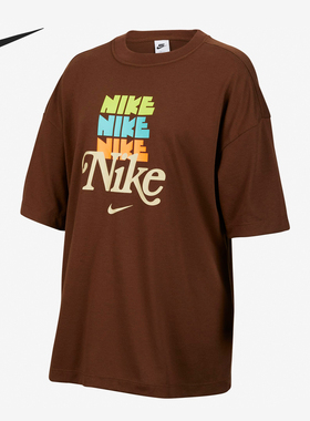 Nike/耐克官方正品当季新款大童休闲印花透气运动短袖HM4592-259