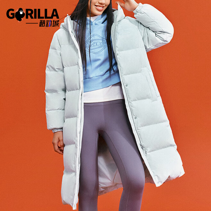 斯凯奇女士保暖长款羽绒服