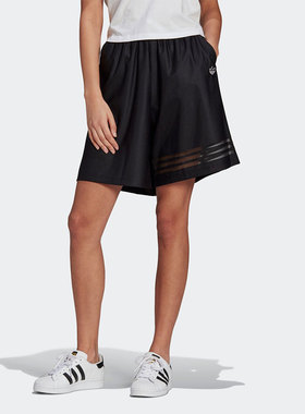 Adidas/阿迪达斯正品 夏季新款三叶草SHORTS女子运动短裤GN3257