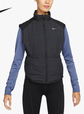 Nike/耐克正品新款女士立领保暖跑步运动棉马甲FB7538-010