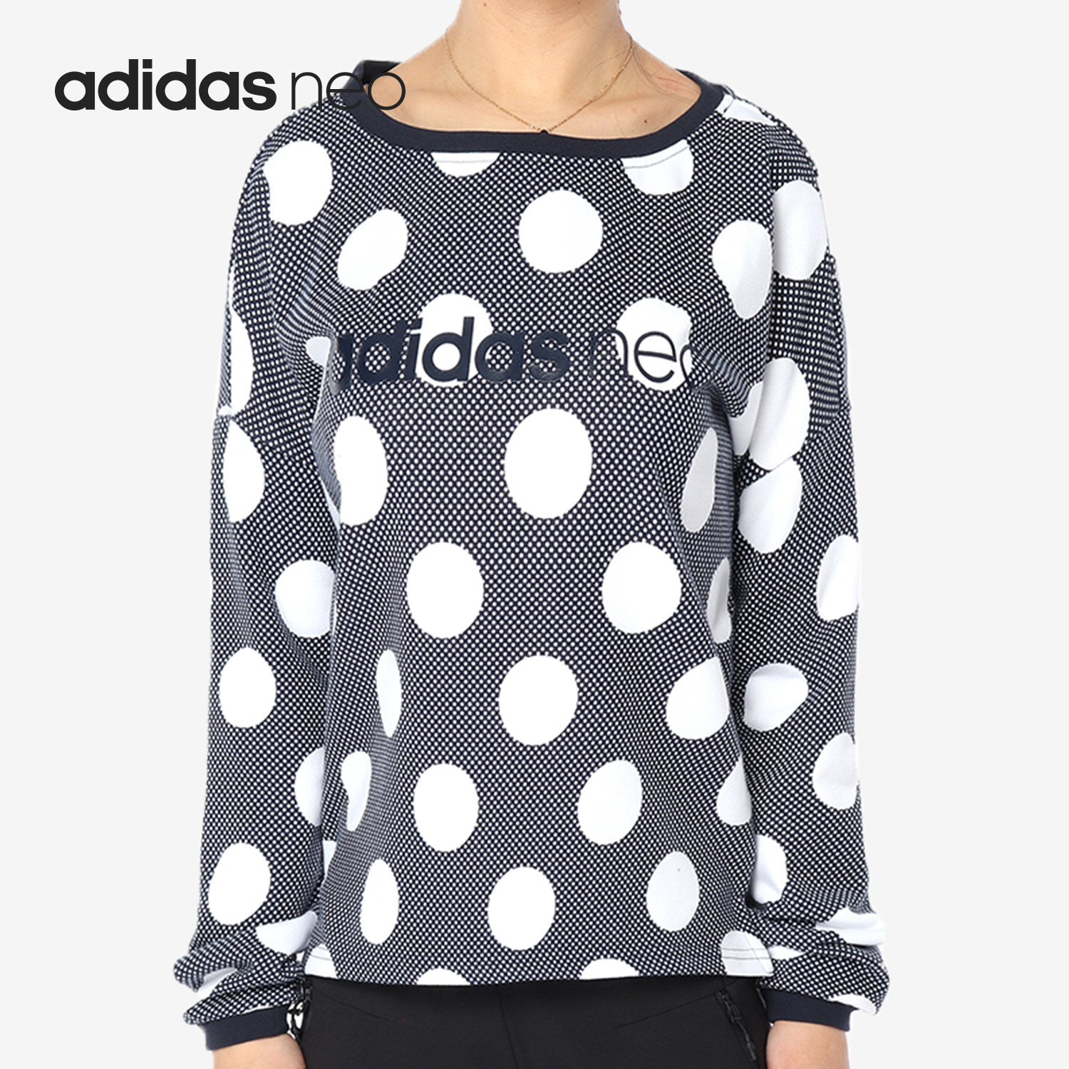 Adidas/阿迪达斯正品NEO女子运动休闲圆领宽松套头衫CD2442