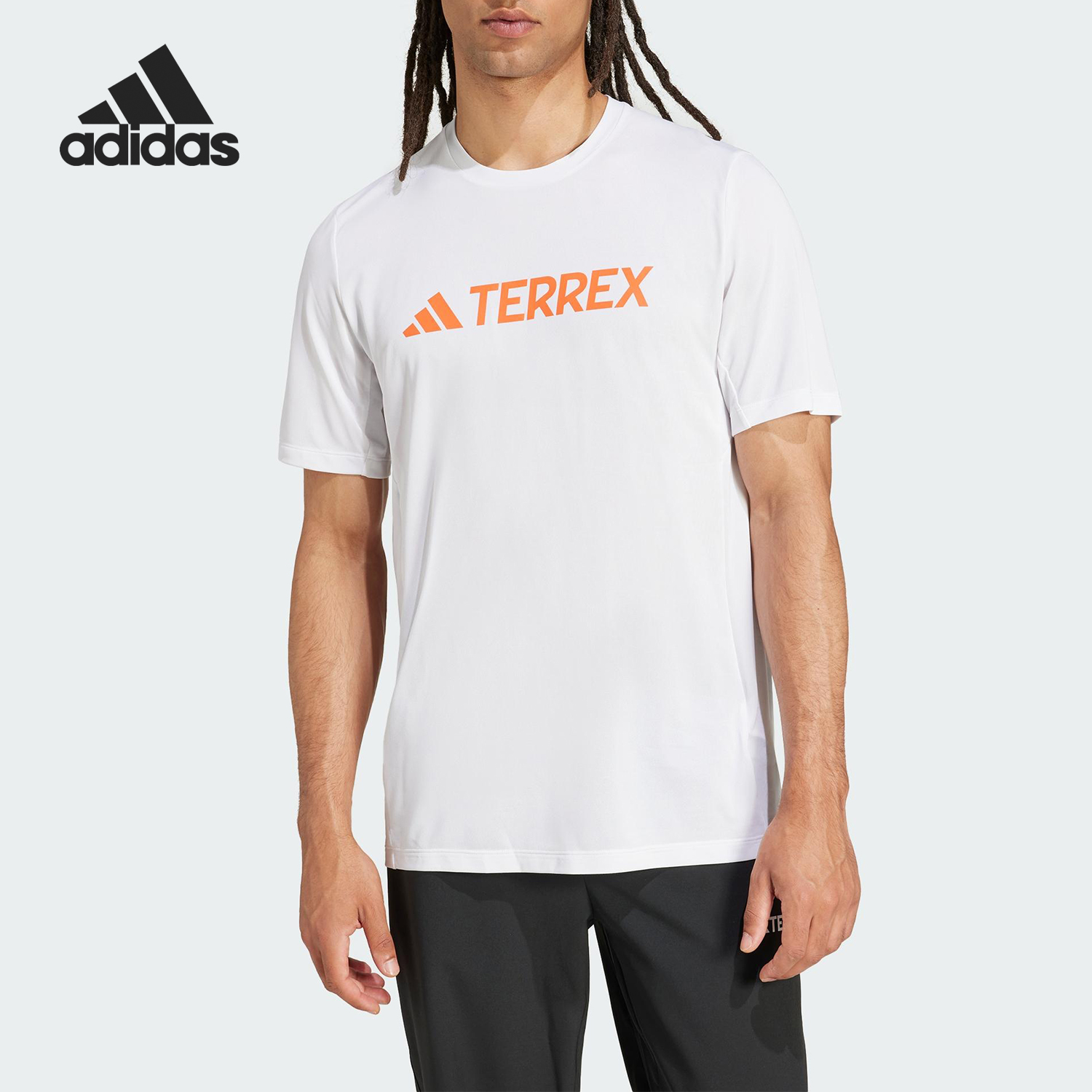 Adidas/阿迪达斯正品Climacool男士宽松运动套头短袖JI9235