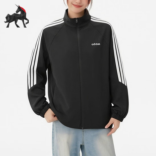 Adidas/阿迪达斯正品新款女士运动保暖经典拉链跑步外套KQ5370