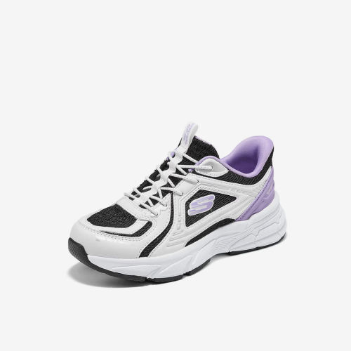 Skechers斯凯奇正品大童透气系带低帮训练运动鞋304002L-WTBK