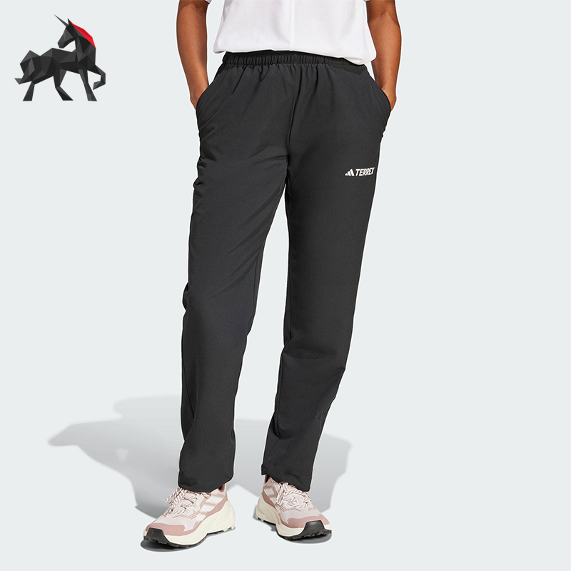 Adidas/阿迪达斯正品W MT LITEFLEX P女士经典户外徒步长裤JF3693