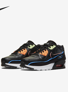 Nike/耐克正品AirMax90SE新款儿童黑色鞋经典跑步鞋CK4068-01