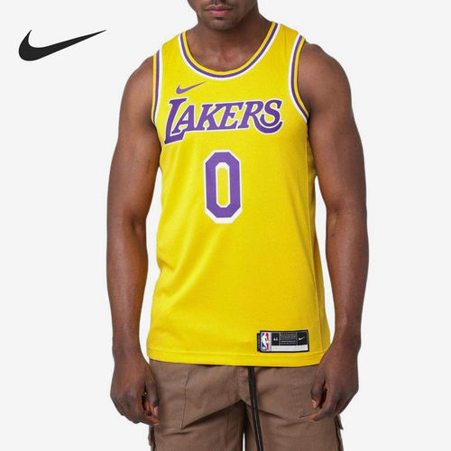 Nike耐克正品NBA洛杉矶湖人男无袖U领休闲运动篮球服DB3365-728