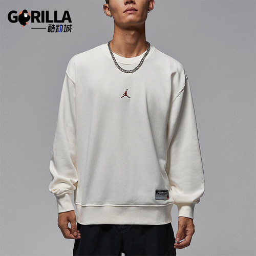 Nike/耐克正品JORDAN男士圆领简约长袖休闲套头卫衣IO7830-133
