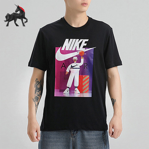 Nike/耐克正品Sportswear新款男黑色亲肤经典短袖T恤CW0411-010