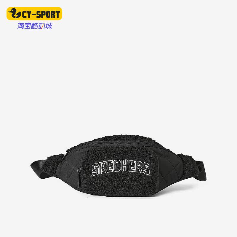 Skechers/斯凯奇正品男女款时尚便携羊羔绒运动休闲腰包 L423U030