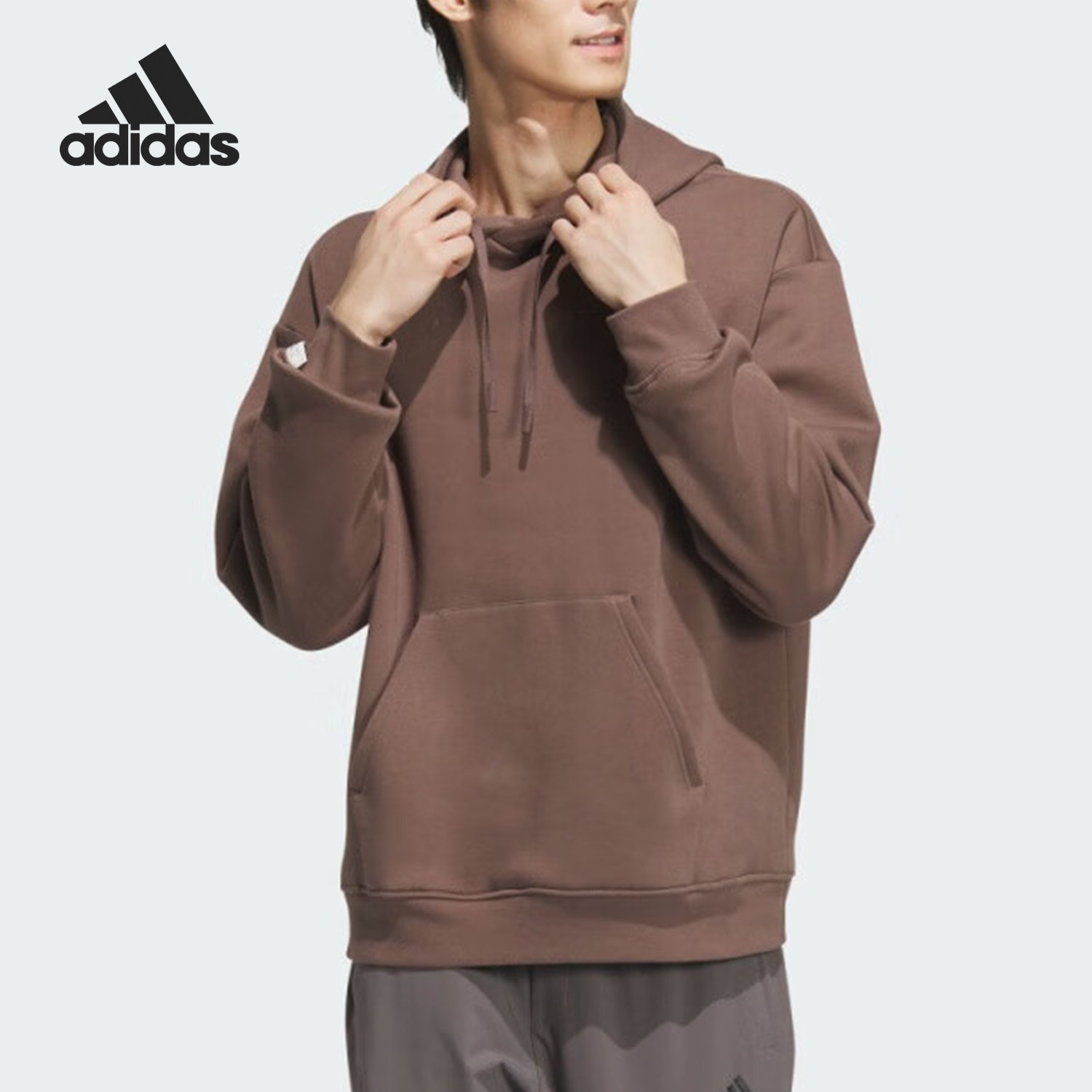 Adidas/阿迪达斯正品新款男女加绒加厚运动休闲套头衫JM9077