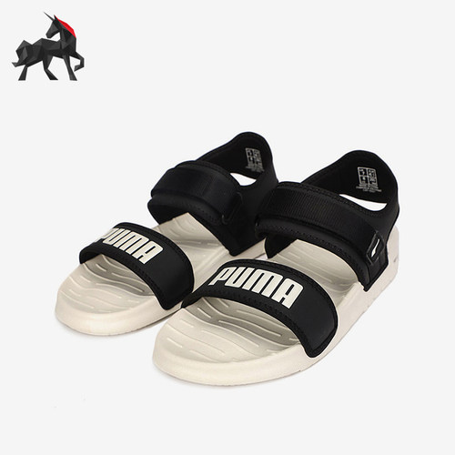 Puma/彪马正品夏季款男女休闲运动耐磨魔术贴透气凉鞋375104-02
