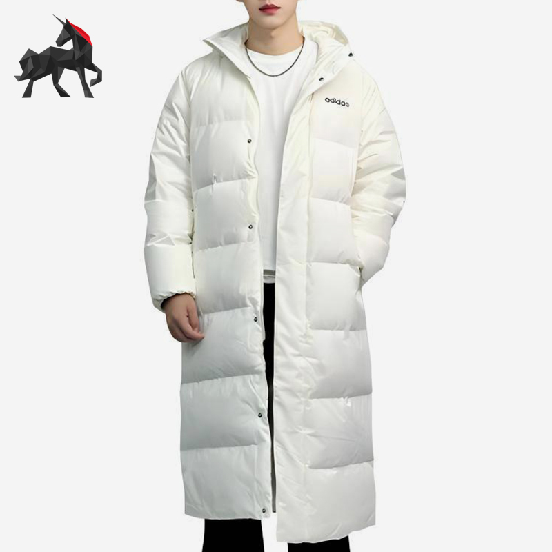 Adidas/阿迪达斯正品新款男女长款保暖经典运动休闲羽绒服JW1689