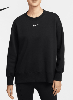 Nike/耐克正品春季新款女士加绒保暖宽松圆领卫衣FZ4271-010